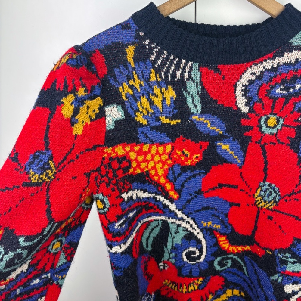 FARM Rio Multicolor Floral Knit Long-Sleeve Dress - Picture 3 of 10
